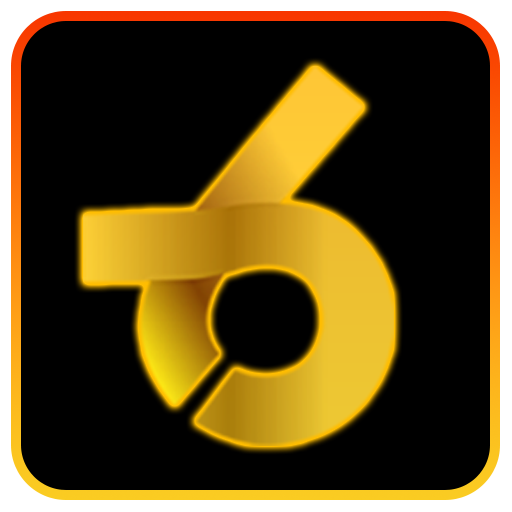 6 Club logo in golden color with a gradient outline.